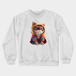 Superhero Cat Crewneck Sweatshirt